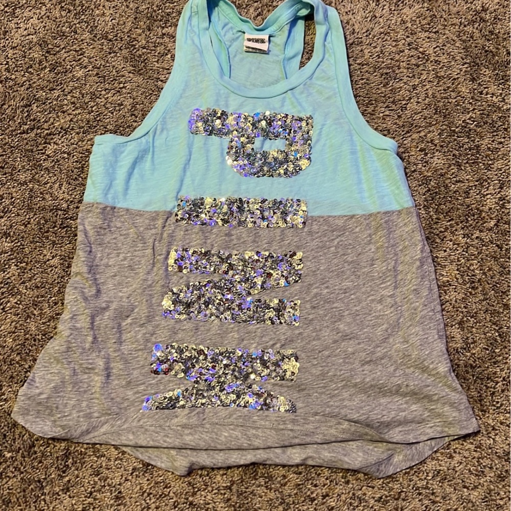 Victoria’s secret/Pink Teal and Grey tank top